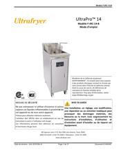 ULTRAFRYER UltraPro 14 Série Mode D'emploi