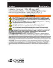 Cooper Streetworks ULA Utility LED Acorn Instructions D'installation