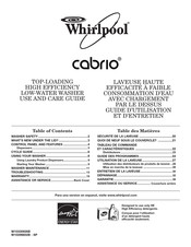 Whirlpool cabrio WTW7300XW1 Guide D'utilisation Et D'entretien