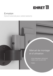 EHRET E-motion Manuel De Montage Et D'utilisation