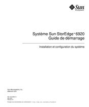 Sun StorEdge 6920 Guide De Démarrage