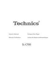 Technics SL-C700 Manuel D'utilisation
