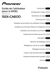 Pioneer SGX-CA600 Guide De L'utilisateur