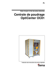 Gema OptiCenter OC01 Mode D'emploi Et Liste Des Pièces Détachées