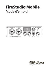 PRESONUS FireStudio Mobile Mode D'emploi