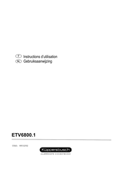 Kuppersbusch ETV6800.1 Instructions D'utilisation