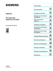 Siemens SIMATIC IPC1047E Instructions De Service