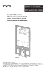 Toto Neorest WT174M Manuel D'installation Et D'utilisation