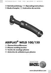 Abicor Binzel ABIPLAS WELD 100 W Mode D'emploi