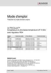 Binder ULTRA.Guard UF V 500-UL Mode D'emploi