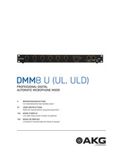 AKG DMM8 UL Mode D'emploi