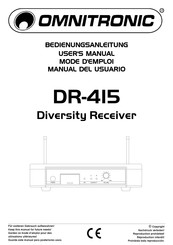 Omnitronic DR-415 Mode D'emploi