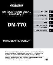 Olympus DM-770 Manuel Utilisateur