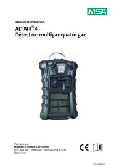 MSA ALTAIR 4 Manuel D'utilisation