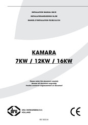 Dru Verwarming KAMARA 16KW Manuel D'installation