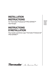 Thermador PRO-GRAND PG48 Instructions D'installation