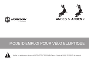 Horizon Fitness ANDES 7i Mode D'emploi