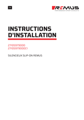 Remus 27105979000C1 Instructions D'installation