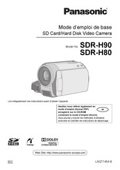 Panasonic SDR-H80 Mode D'emploi De Base