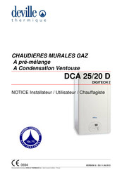 deville DCA 25/20 D Notice Installateur Et Utilisateur