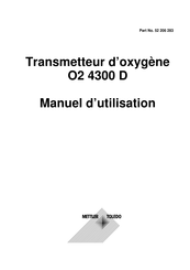 Mettler Toledo O2 4300 D Manuel D'utilisation