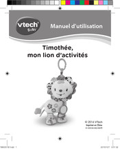 VTech baby Timothée, mon lion d'activités Manuel D'utilisation