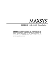 Maxsys PC4020CF v3.0 Guide D'utilisation