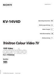 Sony Trinitron KV-14V4D Mode D'emploi
