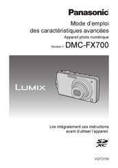 Panasonic Lumix DMC-FX700EF Mode D'emploi