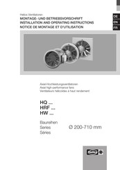 Helios HRF Série Notice De Montage Et D'utilisation