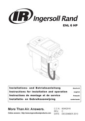 Ingersoll Rand ENL 6 HP Instructions De Montage Et De Service