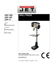 Jet JDP-17 Mode D'emploi