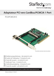 StarTech PCI2PCMCIA1E Guide De L'utilisateur