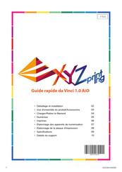 Exyz printing Vinci 1.0 AiO Guide Rapide