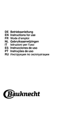 Bauknecht DBHBS 63 LL IX Mode D'emploi