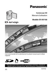 Panasonic D-Snap SV-AV100PP Additif Au Manuel D'utilisation