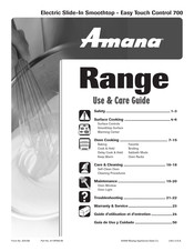 Maytag Appliances Sales Amana Easy Touch Control 700 AES3760BAQ Guide D'utilisation Et D'entretien