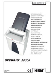 HSM Securio AF300 Notice D'utilisation