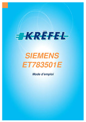 Siemens ET 783 Série Mode D'emploi