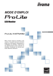 Iiyama ProLite X4071UHSU Mode D'emploi