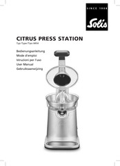 SOLIS CITRUS PRESS STATION 8454 Mode D'emploi