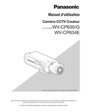 Panasonic WV-CP344 Série Manuel D'utilisation