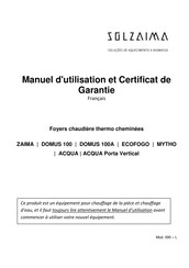 SOLZAIMA DOMUS 100 Manuel D'utilisation