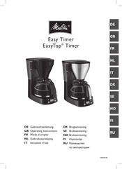 Melitta EasyTop Mode D'emploi