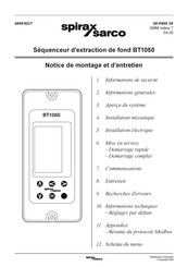 Spirax Sarco BT1050 Notice De Montage Et D'entretien