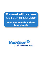 LAMBERET KERSTNER CJ103E Manuel Utilisateur