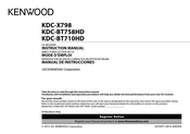 Kenwood KDC-X798 Mode D'emploi