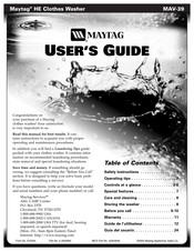 Maytag MAV-39 Guide De L'utilisateur