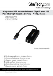 StarTech.com USB31000SPTB Guide De L'utilisateur