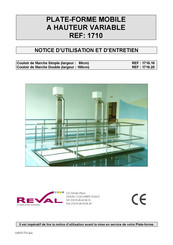 Reval 1710.10 Notice D'utilisation Et D'entretien